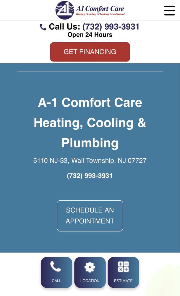 Slide of A-1 Comfort Care Heating, Cooling & Plumbing