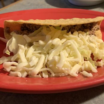 Monterrey Mexican Restaurant - Ground Beef Taco ..one scoop of bland meat and cheese. Where is the lettuce and tomato?? - Mexican Near Me - Matthews, North Carolina Monterrey Mexican Restaurant - Ground Beef Taco ..one scoop of bland meat and cheese. Where is the lettuce and tomato?? - Mexican Near Me - Matthews, North Carolina