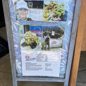 Ally's Cocina - Welcome sign - Venezuelan Near Me - Kilauea, Hawaii