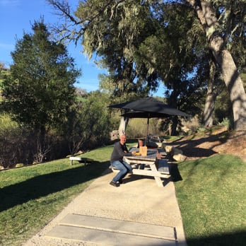 Brecon Estate  - One of the tables - Wine Tasting Room Near Me - Paso Robles, California