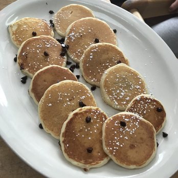 Farmhouse Cafe & Eatery - Silver dollar Buttermilk Pancakes with chocolate chips - Coffee & Tea Near Me - Cresskill, New Jersey Farmhouse Cafe & Eatery - Silver dollar Buttermilk Pancakes with chocolate chips - Coffee & Tea Near Me - Cresskill, New Jersey
