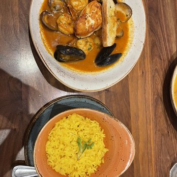 Casa Del Toro - Paella Del Toro( Decomposed Paella with shrimp, scallops, mussels , clams and halibut) - Latin American Near Me - Hayward, California