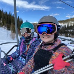 Winterpark Resort Rentals - Wear gear - going up the lift.