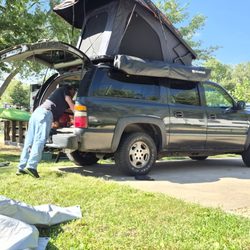 Grant River Recreation Area - We are setting up.