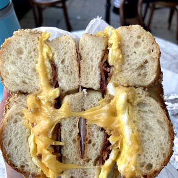 Bagel Pub - Bacon egg and cheese on a sesame bagel - Cafes Near Me - Brooklyn, New York