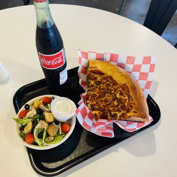 The Drip - 12.00 lunch special slice of pizza (1/4 of a pizza), small salad, and a pop! - Ice Cream & Frozen Yogurt Near Me - Cleveland, Oklahoma