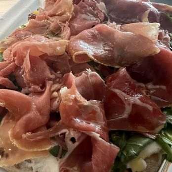 Nola - Prosciutto flatbread, with fresh ricotta and fig jam.... WOWZA - Italian Near Me - Seaford, New York