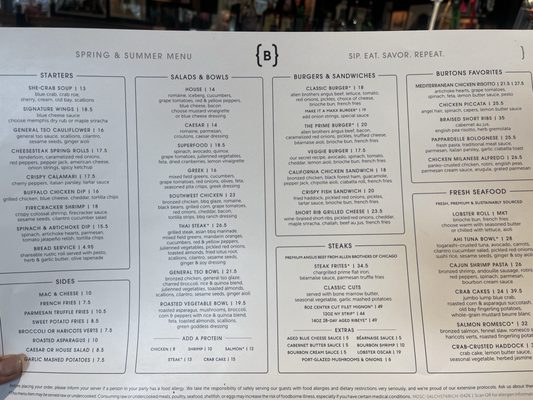 Menu photo 1 Burtons Grill & Bar Sterling, VA Menu photo 1 Burtons Grill & Bar Sterling, VA