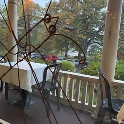 Lot 12 Public House - Looking out the window from our table