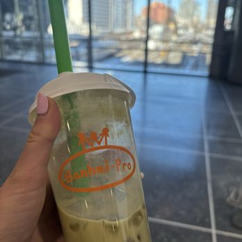 Banhmi-Pro - Iced Matcha Milk Bubble Tea with lychee jelly - Vietnamese Near Me - Brooklyn, New York Banhmi-Pro - Iced Matcha Milk Bubble Tea with lychee jelly - Vietnamese Near Me - Brooklyn, New York