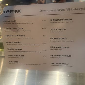 CAVA - TOPPINGS - Mediterranean Near Me - Atlanta, Georgia