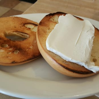 Plaza Restaurant - Well toasted bagel with cream cheese. - Breakfast & Brunch Near Me - Greenwich, Connecticut Plaza Restaurant - Well toasted bagel with cream cheese. - Breakfast & Brunch Near Me - Greenwich, Connecticut