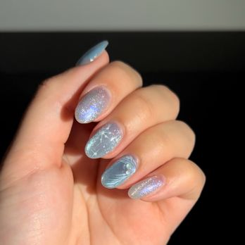 Nailology Spa - Gel builder with cat eye and design - Nail Salons Near Me - Garden Grove, California