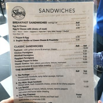 Stasio's - Menu as of 7/24/18 - Italian Near Me - Orlando, Florida