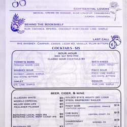 Cocktail menu part 2