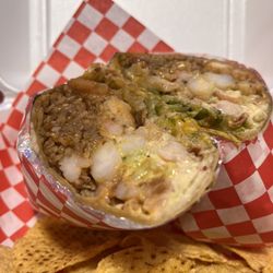 Ceviche Ria - Shrimp burrito - has a little spicy Kick and was extremely delicious!!!