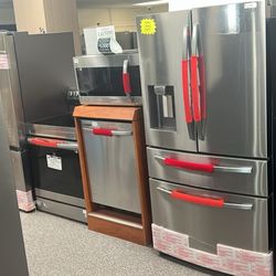 Mattress and Appliance - Picture of my new kitchen set refrigerator stove dishwasher microwave