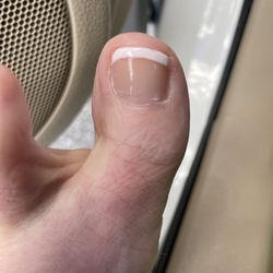 La Vie Nail Spa - White polis around the whole nail and at the cuticle