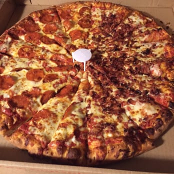 Big T's Pizza - XL half pepperoni half bacon. Soooo good. - Pizza Near Me - Rialto, California