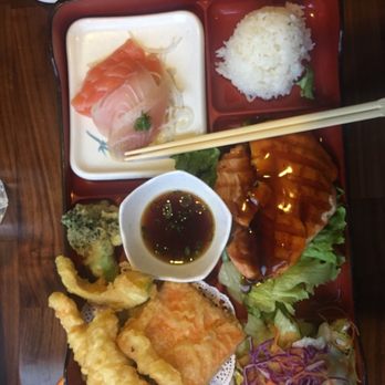 Ichima - Ye old faithful - salmon terriyaki Bento Box, sashimi and tempura - Sushi Bars Near Me - Pasadena, California Ichima - Ye old faithful - salmon terriyaki Bento Box, sashimi and tempura - Sushi Bars Near Me - Pasadena, California