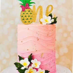 Aloha themed first birthday cake.