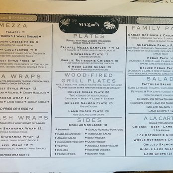 Mazra - Menu as of November 2021 - Mediterranean Near Me - San Bruno, California Mazra - Menu as of November 2021 - Mediterranean Near Me - San Bruno, California