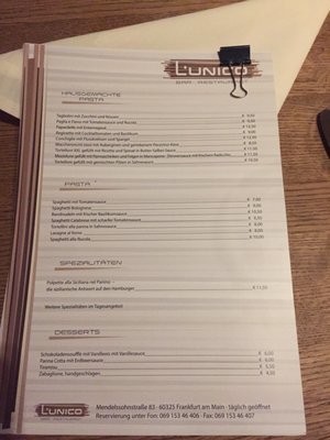 Menu photo 1 L'unico Frankfurt, HE