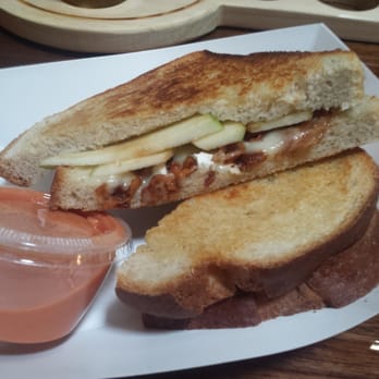 Pompano Beach Brewing Company - Apple Bacon grilled cheese with Tomato Soup - Breweries Near Me - Pompano Beach, Florida Pompano Beach Brewing Company - Apple Bacon grilled cheese with Tomato Soup - Breweries Near Me - Pompano Beach, Florida