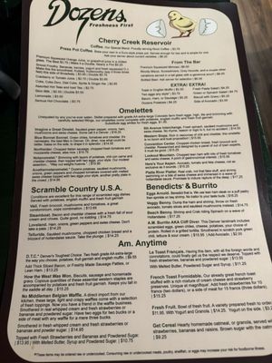 Menu photo 1 Dozens Denver, CO