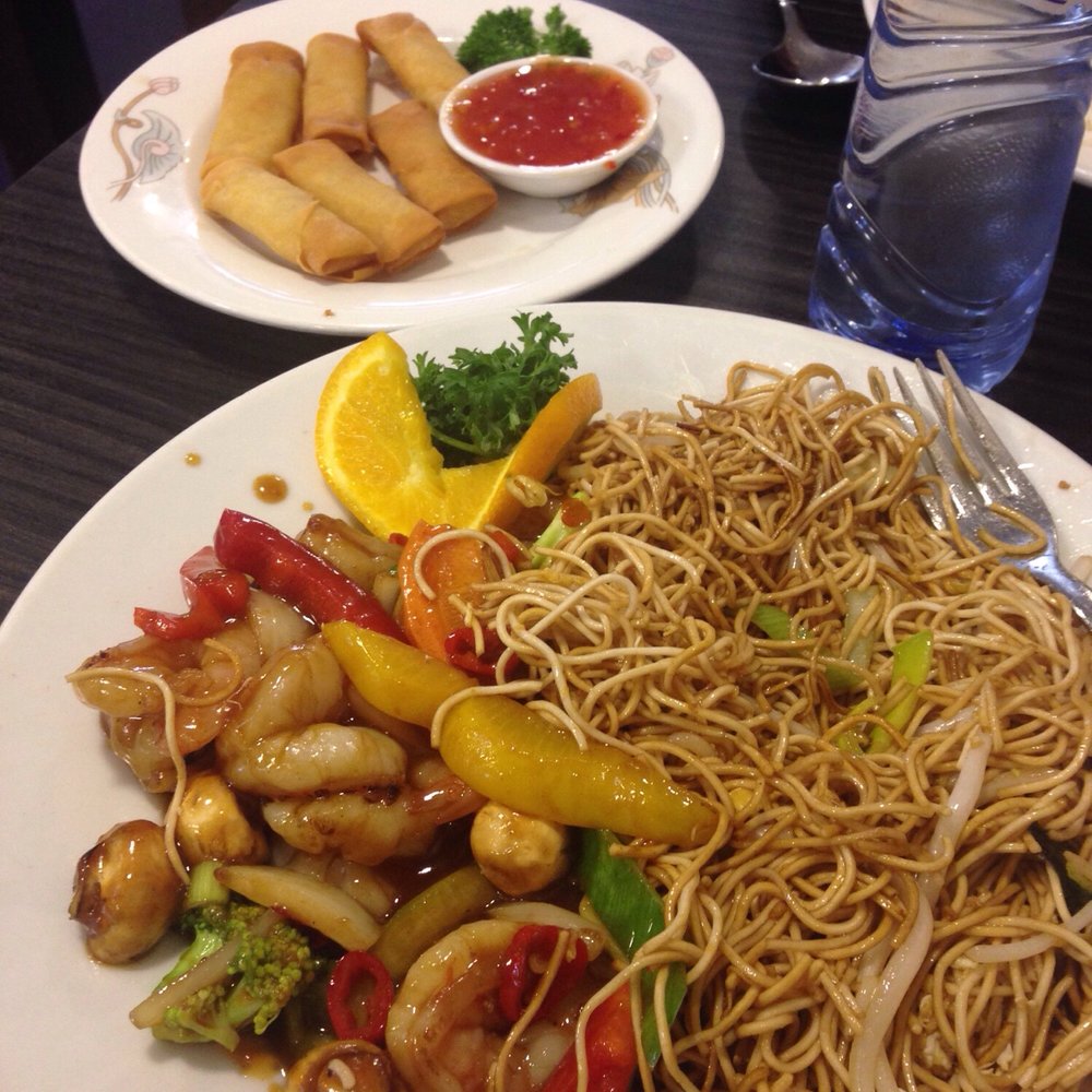 Shrimp Kung Pao & spring rolls