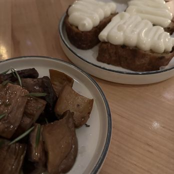 Misi - Trumpet Mushroom Sott'olio and Whipped Ricotta Crostini - Italian Near Me - Brooklyn, New York