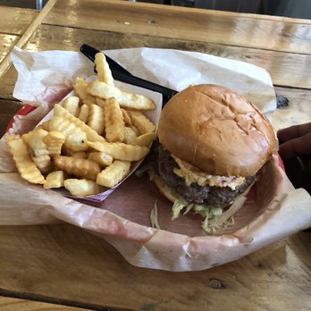 The Backyard - Pimento cheese burger and fries. - Burgers Near Me - New Orleans, Louisiana