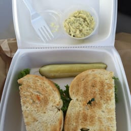 Turkey club with potato salad! So good!