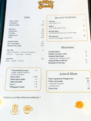 Menu photo 6 Sunday to Sunday New York, NY Menu photo 6 Sunday to Sunday New York, NY