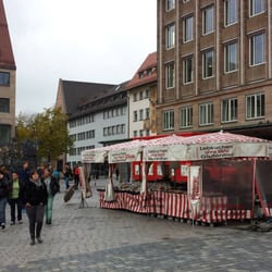 Lebkuchen Jakob Schreimel - Der Lebkuchenstand von Jakob Schreimel am Hauptmarkt in Nürnberg.