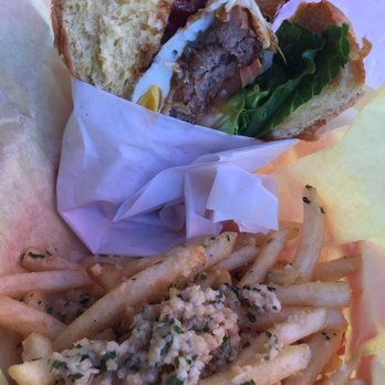 Pocket Burger Shack - Pocket burger and garlic fries - Burgers Near Me - Sunset Beach, California