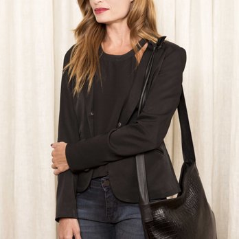 Blit Bags - ELLIE IN BLACK LEATHER & CROC - Accessories Near Me - Buenos Aires, C