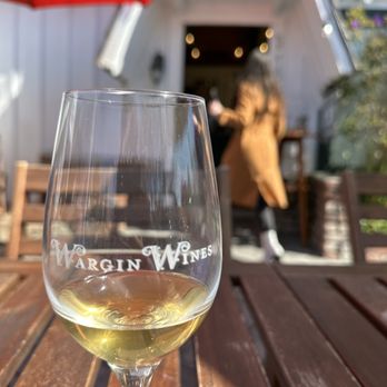 Wargin Wines - Soquel Village - a glass of wine on a table - Wineries Near Me - Soquel, California