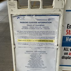 Miami-Dade College - Medical Campus - Parking garage rules MDC medical