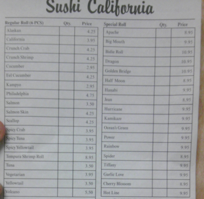 Menu photo 8 Sushi California Clarksville, TN Menu photo 8 Sushi California Clarksville, TN