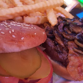 Lucky's - Bacon mushroom burger. - Sports Bars Near Me - Las Vegas, Nevada