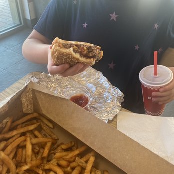 Five Guys - Cheeseburger (2patties) ketchup only... its a kid thing! - Burgers Near Me - Lehi, Utah