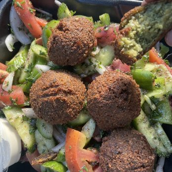 Dvine Mediterranean Experience - Brea - Mediterranean salad with falafel - Mediterranean Near Me - Brea, California Dvine Mediterranean Experience - Brea - Mediterranean salad with falafel - Mediterranean Near Me - Brea, California