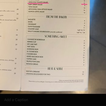 Wally's Malibu - Menu with time stamp - New American Near Me - Malibu, California Wally's Malibu - Menu with time stamp - New American Near Me - Malibu, California
