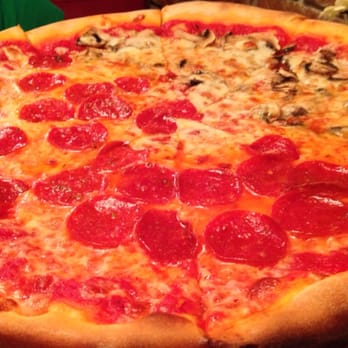 Angelo's - Half mushroom and half pepperoni pizza at Angelo's - Pizza Near Me - Southampton, Pennsylvania