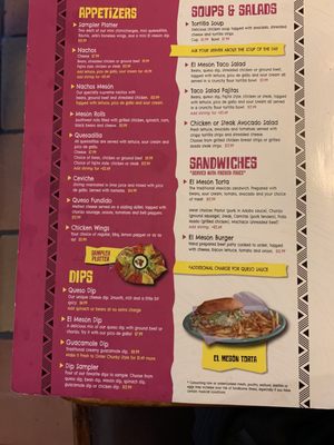 Menu photo 2 El Meson Restaurante Mexicano Chattanooga, TN Menu photo 2 El Meson Restaurante Mexicano Chattanooga, TN