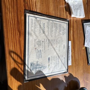 Marina Variety Store Restaurant - Menu back - Seafood Near Me - Charleston, South Carolina