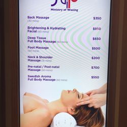 Browhaus - It appears they are now offering massage services.