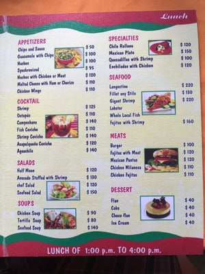 Menu photo 4 El Manguito Yelapa, JAL Menu photo 4 El Manguito Yelapa, JAL