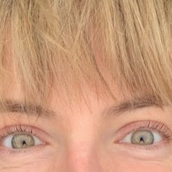 Brows Lashes Face - After the lash lift and tint, no eye makeup on. You can see how much more curled and noticeable my lashes are! Also did brow tint and wax.